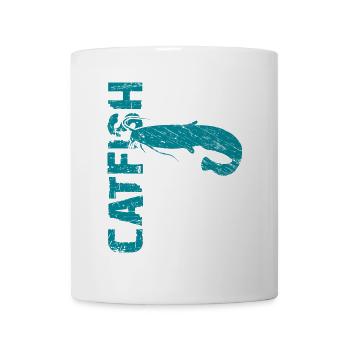 Pêche au poisson-chat Pêche sportive Poisson fort - Mug blanc - blanc - Devant