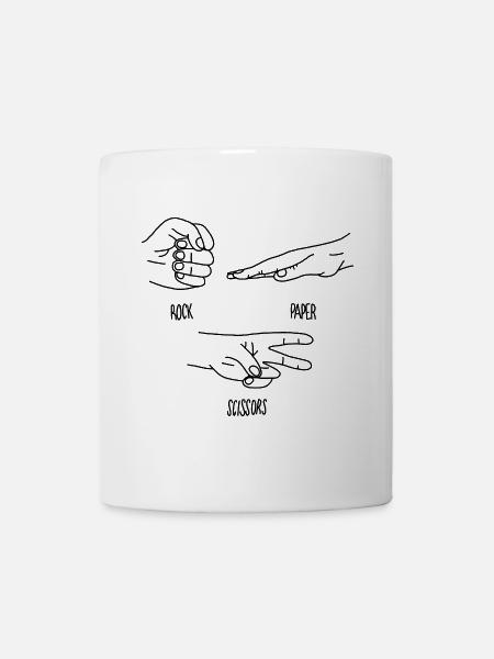 Rock Paper Scissors - Tasse - Weiß