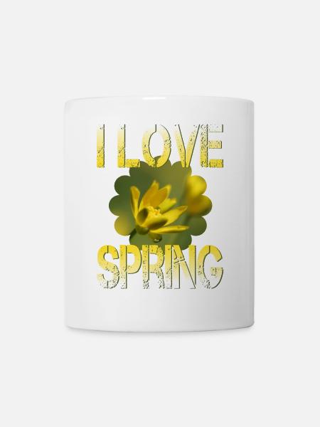 I love spring Frühling - Tasse - Weiß