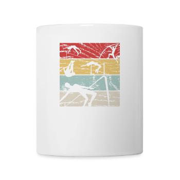 Hochsprung Retro - Tasse - Weiß - Vorne