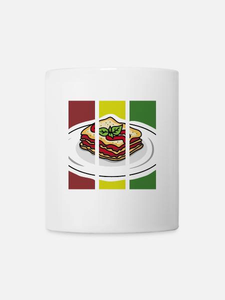 Ofenfrische Lasagne Käsekruste - Tasse - Weiß