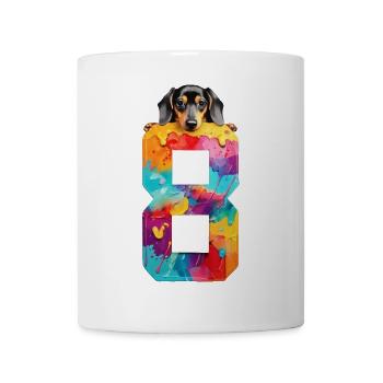 DOG 8 YEAR OLD DACHSHUND 8TH BIRTHDAY - Mug - white - Front