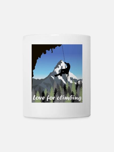 Liebe zum Klettern - Tasse - Weiß