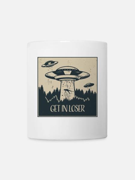 OVNI extraterrestre Drôle de cadeau spatial - Mug blanc - blanc