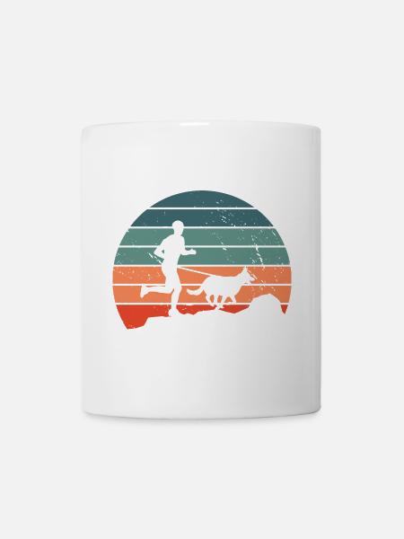 Canicross Geländelauf mit Hund Canicross Läufer - Tasse - Weiß