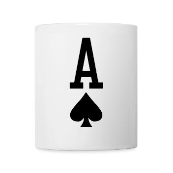 Poker Playing Card - Ace of Spades - Mug - white - Front