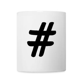 # Hashtag - Tasse - Weiß - Vorne
