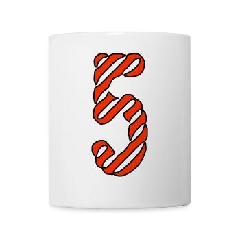 5. 5 JAHRE. 5-JÄHRIGES JUBILÄUM. 5-JÄHRIGES JUBILÄUM. 5. - Tasse - Weiß - Vorne