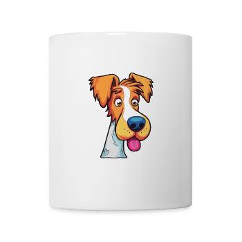 Foxterrier Glatte Hunderasse Karikatur Kawaii Illust - Tasse - Weiß - Vorne