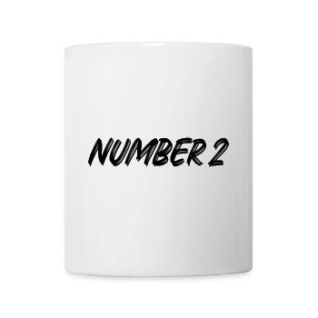 Number 2 - zwei - zweiter - zweite - 2 - Nummer 2 - Tasse - Weiß - Vorne