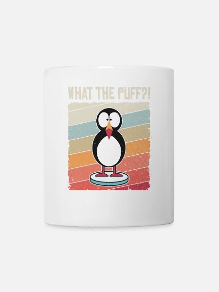 Puffin Papageitaucher Papageientaucher Vintage - Tasse - Weiß