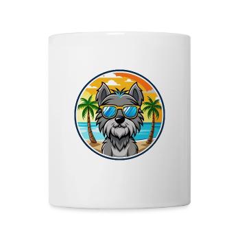 Bouvier Des Ardennes Hunderasse Cartoon Sonnenbrille - Tasse - Weiß - Vorne