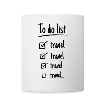 Um Liste zu tun, reisen! - Tasse - Weiß - Vorne