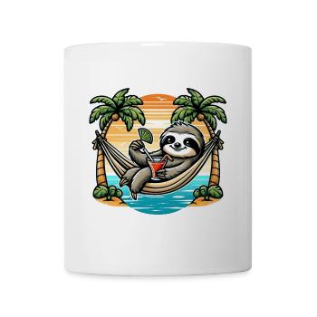 Sloth in hammock - Mug - white - Front