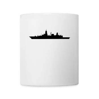 Fregatte Sachsen-Klasse 124 Fregatte Hamburg Black - Tasse - Weiß - Vorne