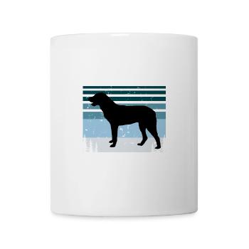 Cao De Castro Laboreiro Hund Silhouette Retro Sonne - Tasse - Weiß - Vorne