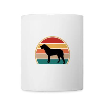 Cao De Castro Laboreiro Hund Silhouette Retro Sonne - Tasse - Weiß - Vorne