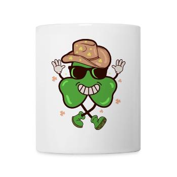 Ein glücklicher Cowboy Retro St Patty s Day - Tasse - Weiß - Vorne