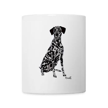 Beau chien dalmate - Mug blanc - blanc - Devant