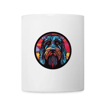 Schwarz Russischer Terrier Hunderasse Aquarellglas - Tasse - Weiß - Vorne