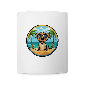 Pointer Dog Breed Cartoon Sunglasses Beach - Mug - white - Front