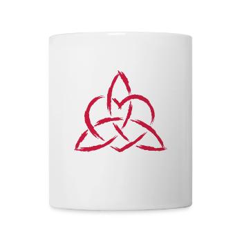 Triquetra Keltisches Herz Knoten Symbol - Tasse - Weiß - Vorne