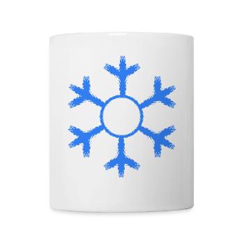 Schneeflocke Winter Kalt Kälte - Tasse - Weiß - Vorne