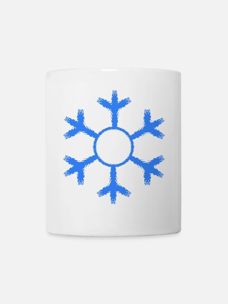Schneeflocke Winter Kalt Kälte - Tasse - Weiß