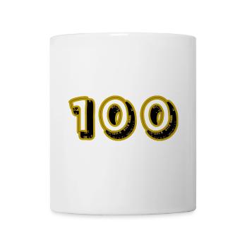 100. 100 JAHRE. 100-JÄHRIGES JUBILÄUM. 100. GEBURTSTAG - Tasse - Weiß - Vorne