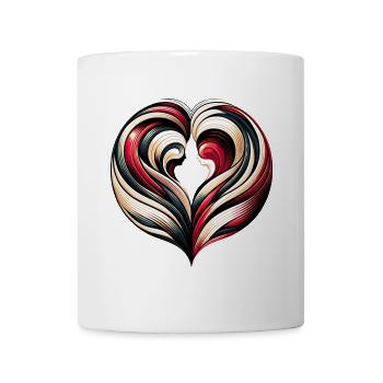 Design abstrait Saint-Valentin - Mug blanc - blanc - Devant