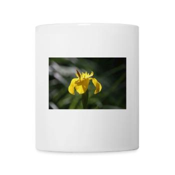 Schwertlilie Lilie gelbe Blume - Tasse - Weiß - Vorne
