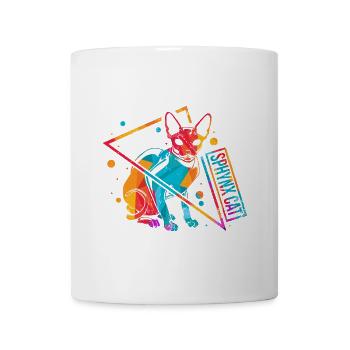 Sphynx Sphinx Katze Retro - Tasse - Weiß - Vorne