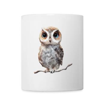süße Eule - digital painting - Tasse - Weiß - Vorne