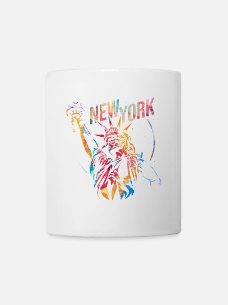 Leuchtende Freiheitsstatue New York - Tasse - Weiß