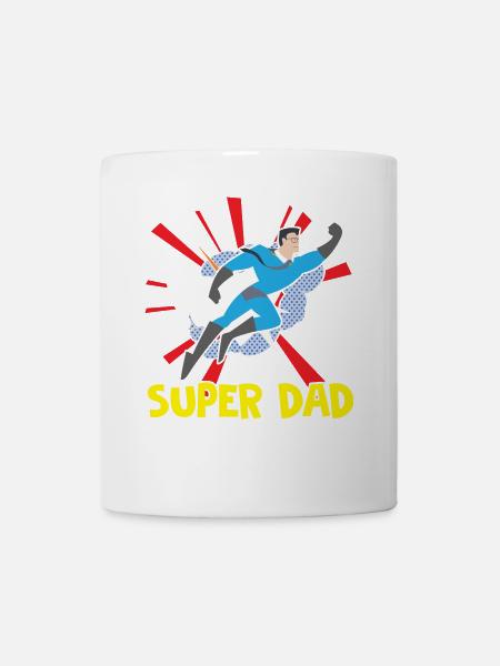 Happy Fathers Day Super Papa Vatertag Super Dad Pa - Tasse - Weiß