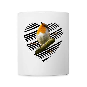 Rotkehlchen Singvogel - Tasse - Weiß - Vorne