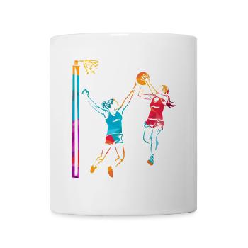 Temporeicher Netzball Mannschaftssport - Tasse - Weiß - Vorne