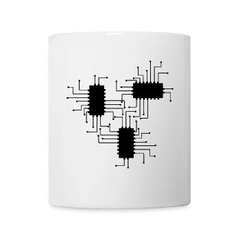electrician electrical electronics occupation voltage CPU - Mug - white - Front