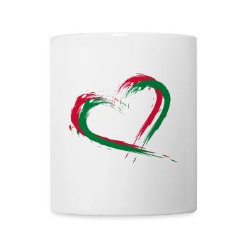 Herz Bürste Flagge der Malediven - Tasse - Weiß - Vorne