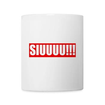 Rot Stilvoll SIUUUU!!! - Tasse - Weiß - Vorne