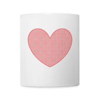 rosarotes Herz Herz rosa rot Geschenk Valentinstag - Tasse - Weiß - Vorne