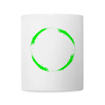 Kreis Hellgrün Bürste Vektor Ring Design Grün - Tasse - Weiß - Vorne
