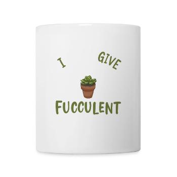 Sukkulente Pflanzen - Tasse - Weiß - Vorne