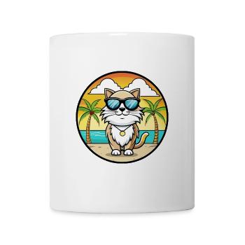 Birman Sacred Cat Breed Cartoon Sunglasses Beach - Mug - white - Front