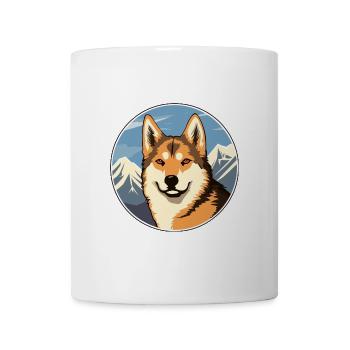 Dingo Hunderasse Karikatur Kawaii Aquarell - Tasse - Weiß - Vorne