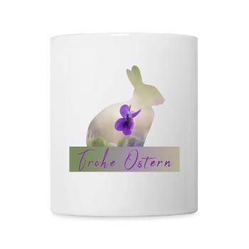 Frohe Ostern Hase - Tasse - Weiß - Vorne