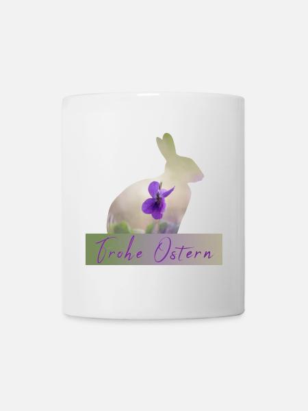 Frohe Ostern Hase - Tasse - Weiß