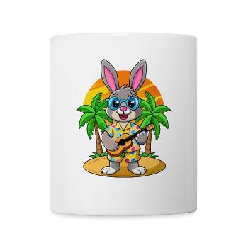 Lustige Kaninchen Cartoon Sommer Strand Sonnenbrille - Tasse - Weiß - Vorne