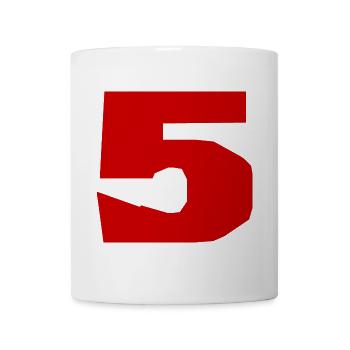 5. 5 JAHRE. 5-JÄHRIGES JUBILÄUM. 5-JÄHRIGES JUBILÄUM. 5. - Tasse - Weiß - Vorne