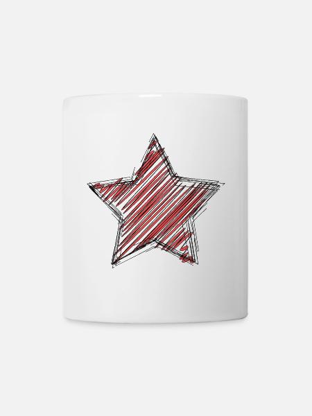 STERN. STERN. STERNE. FEST. JAHRESTAG. WEIHNACHTEN. - Tasse - Weiß